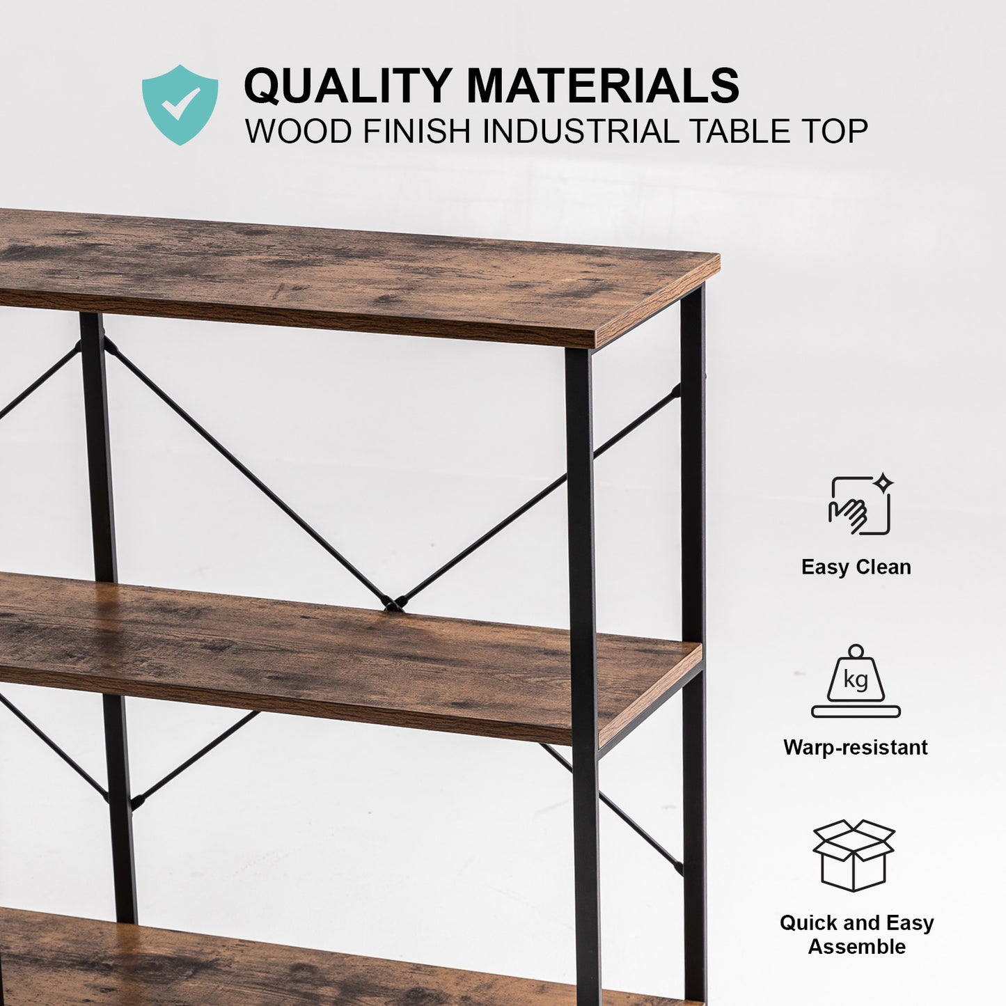 Industrial 47" Sofa Table for Entryway