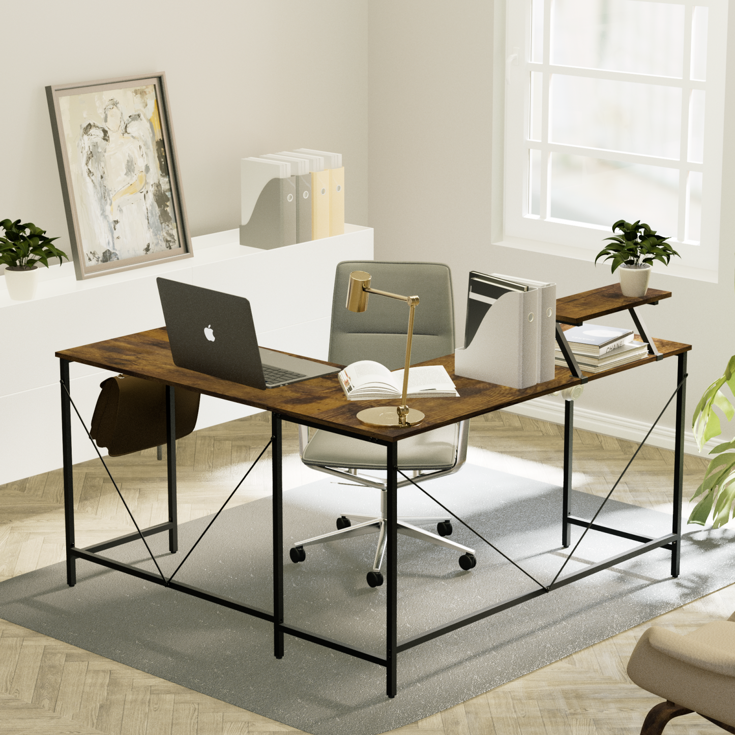 Home Office Gaming L Shaped Desk