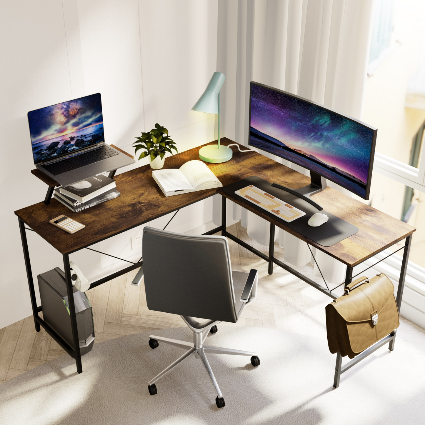 Home Office Gaming L Shaped Desk