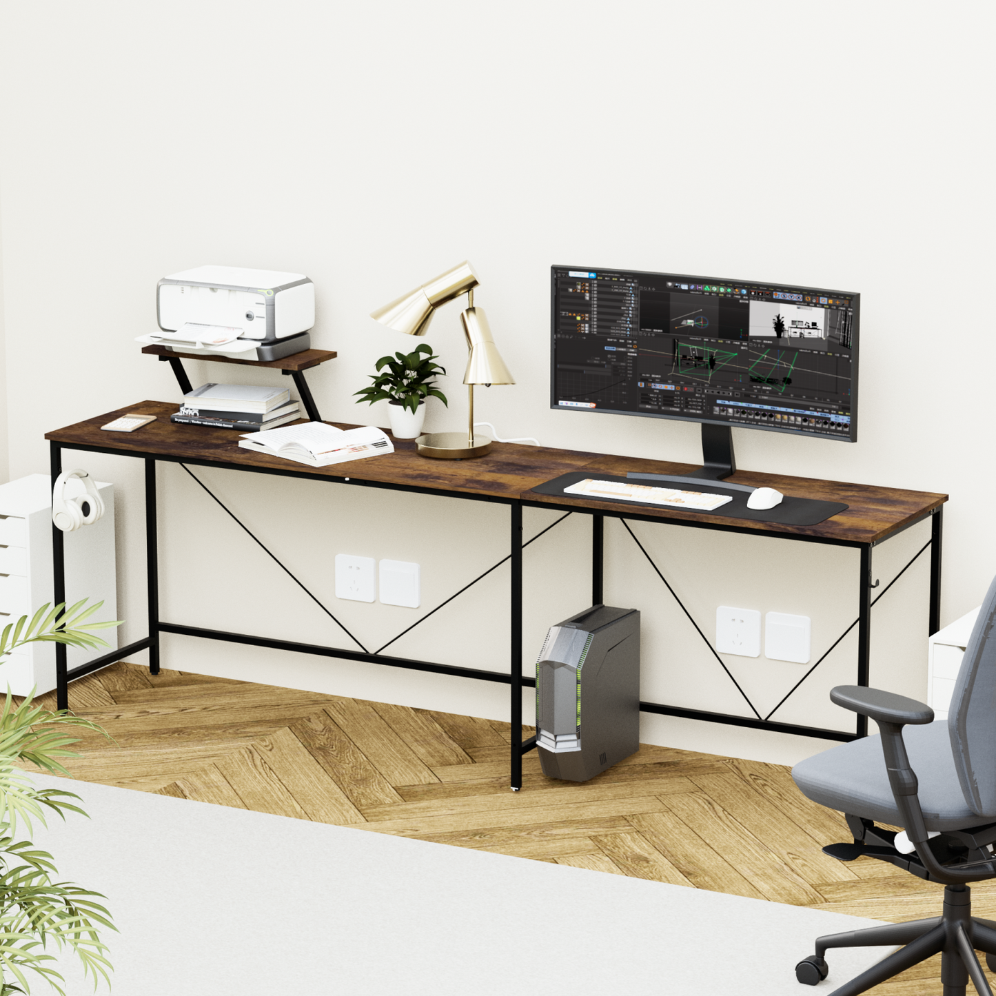 Home Office Gaming L Shaped Desk