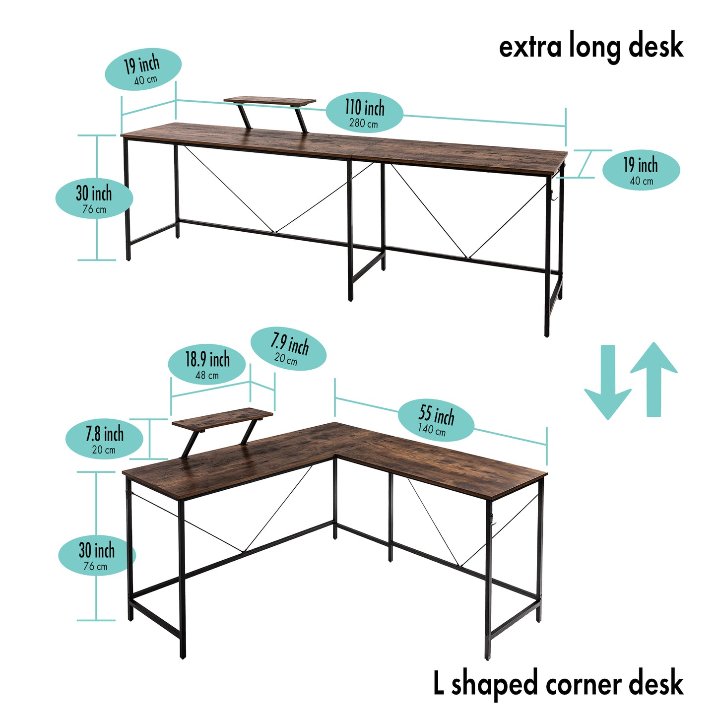 Home Office Gaming L Shaped Desk